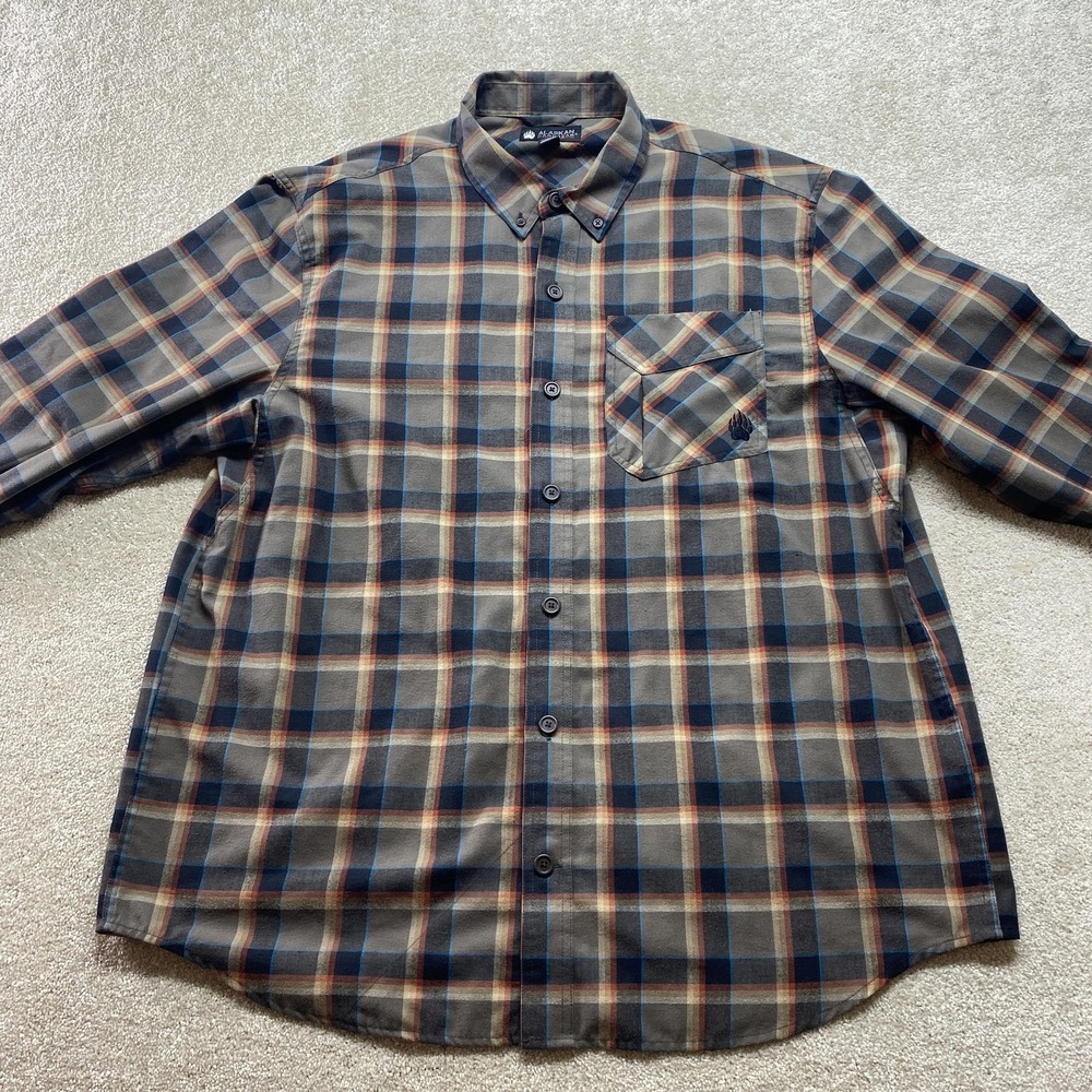 Alaskan Hardgear Shirt Mens XL Plaid‎ Wool Blend Button Down Outdoors - Picture 2 of 13